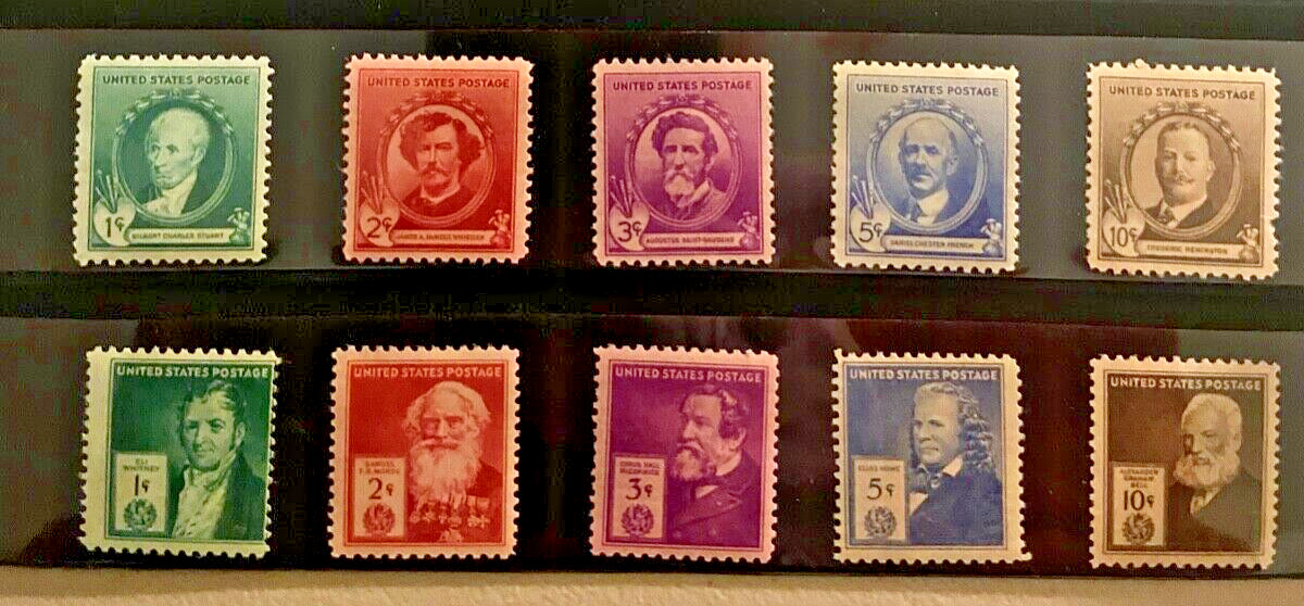 US STAMPS SC#859-893 FAMOUS AMERICANS COMPLETE SET MINT OG NH