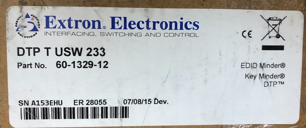 Extron 60-1329-12 Three Input Switcher New In Box