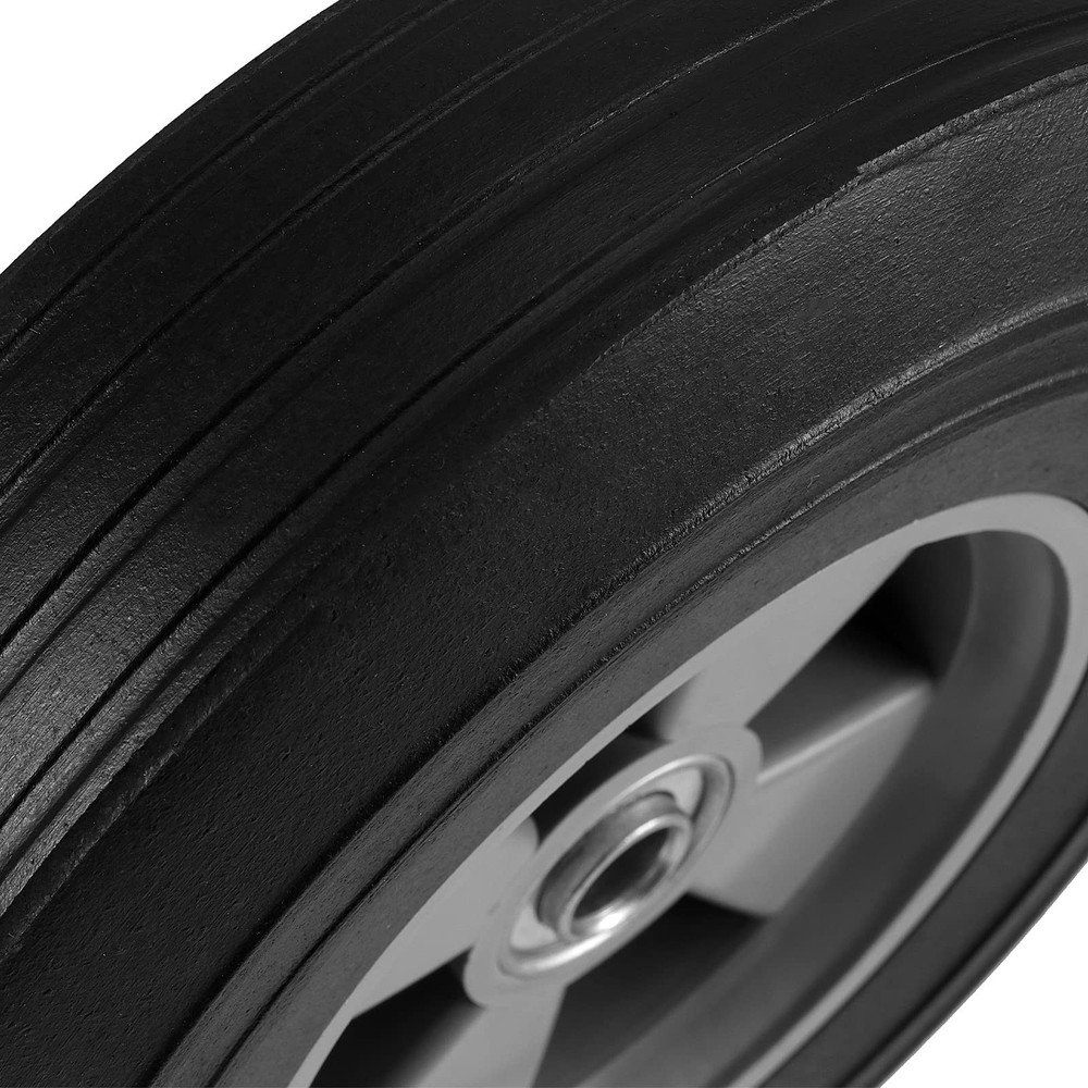 HAKZEON 2 Pack 10 x 2.5 Inch Flat Free Solid Rubber Tires and Wheel, Solid Wh...