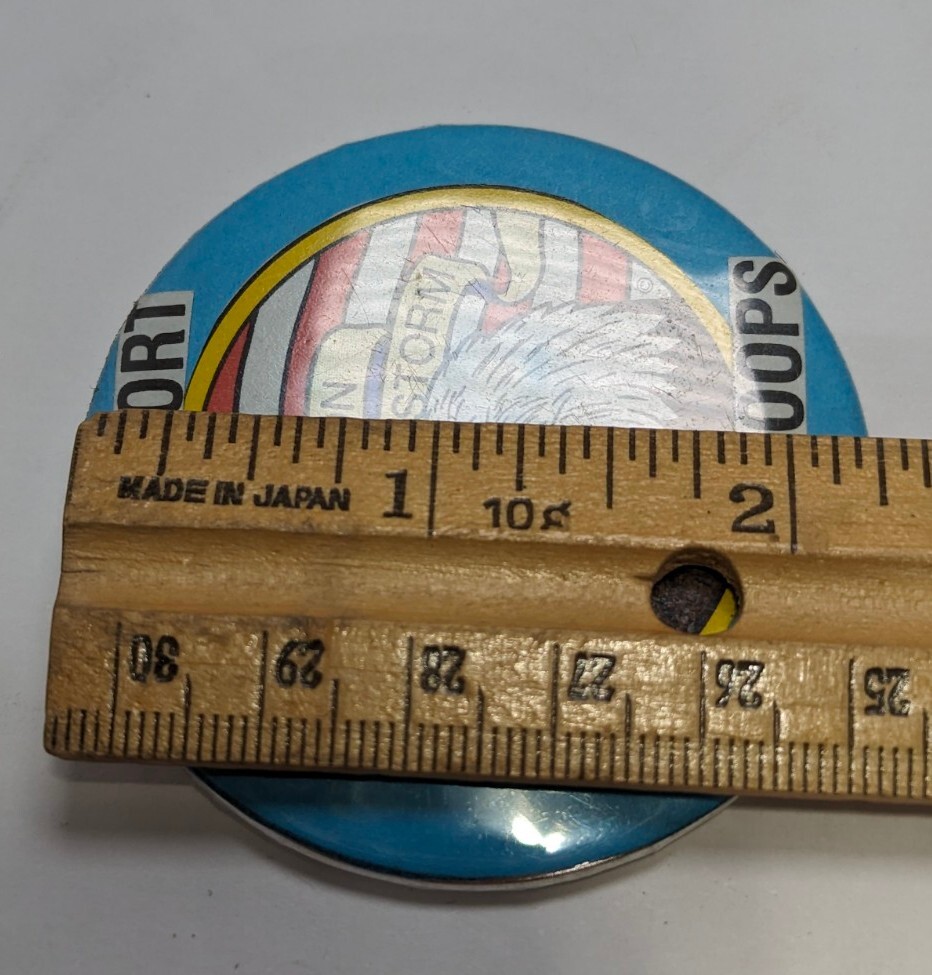 Vintage Operation Desert Storm Pin Badge Button - Eagle