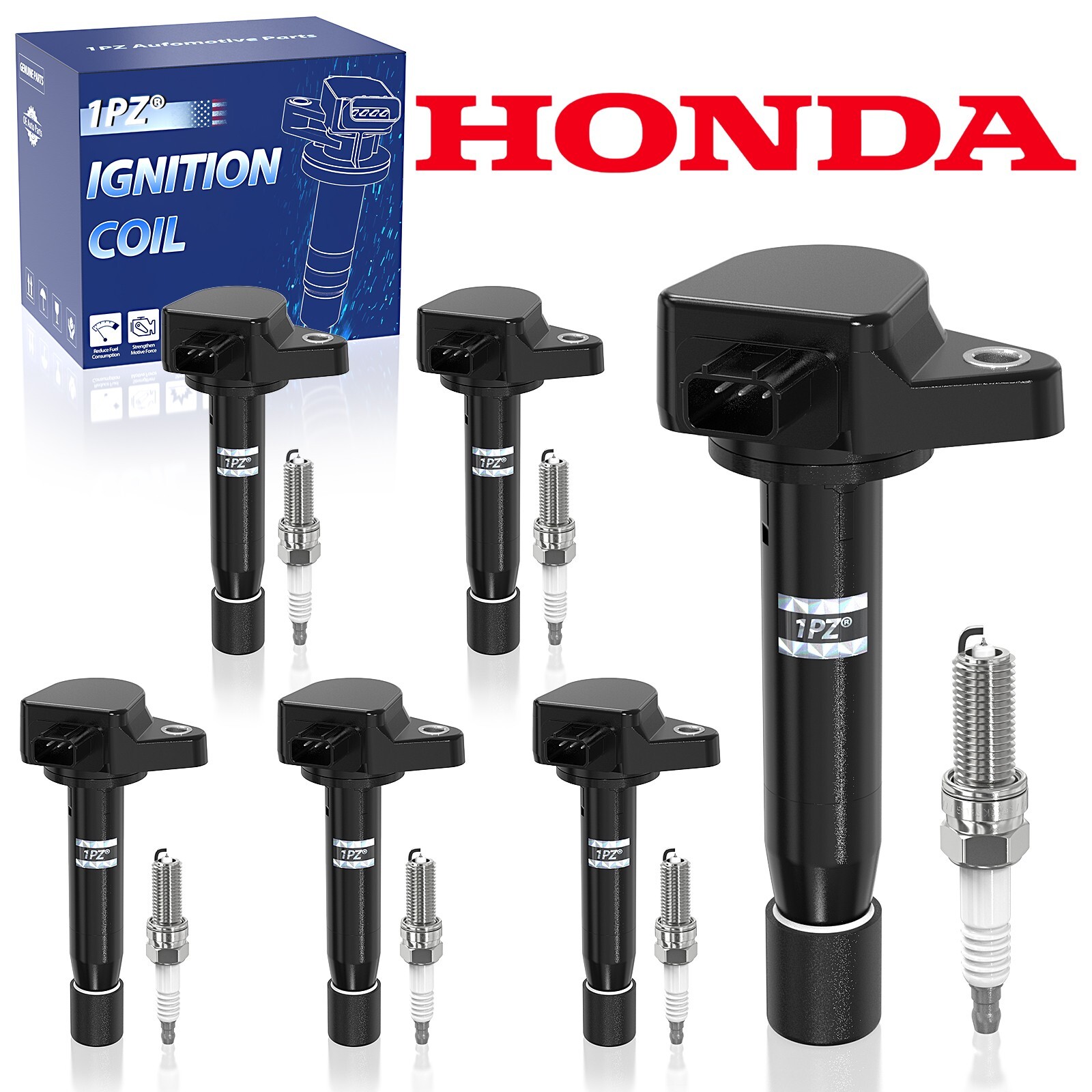 6x Genuine Ignition Coil & Spark Plug For OEM UF603 Honda Accord Odyssey 3.5L V6