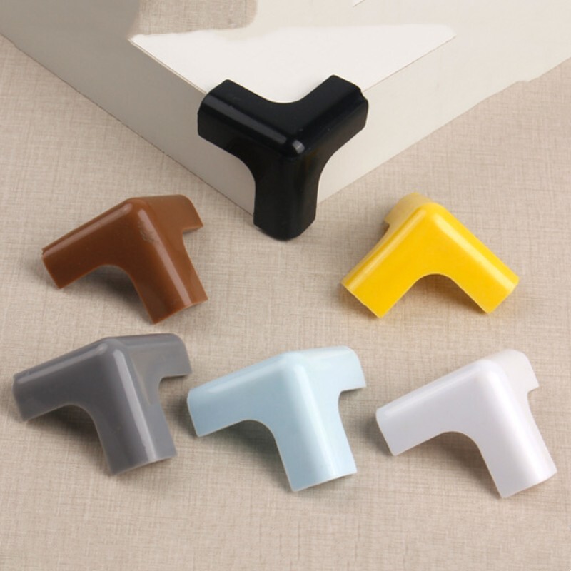 8Pcs 45x45x45mm Corner Guards Table Corner Protectors Soft Silicone Grey