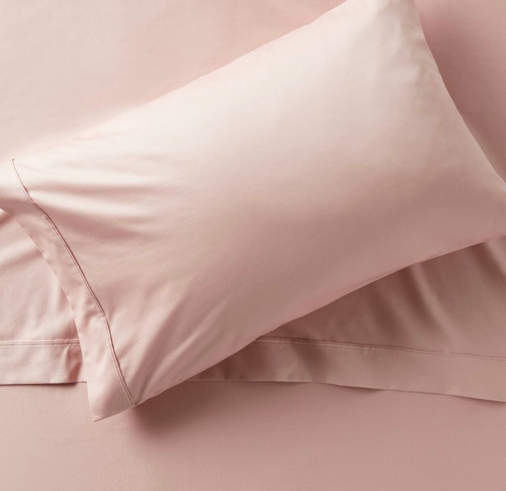Threshold 400 Thread Count Solid Performance King Pillowcase Set - Blush