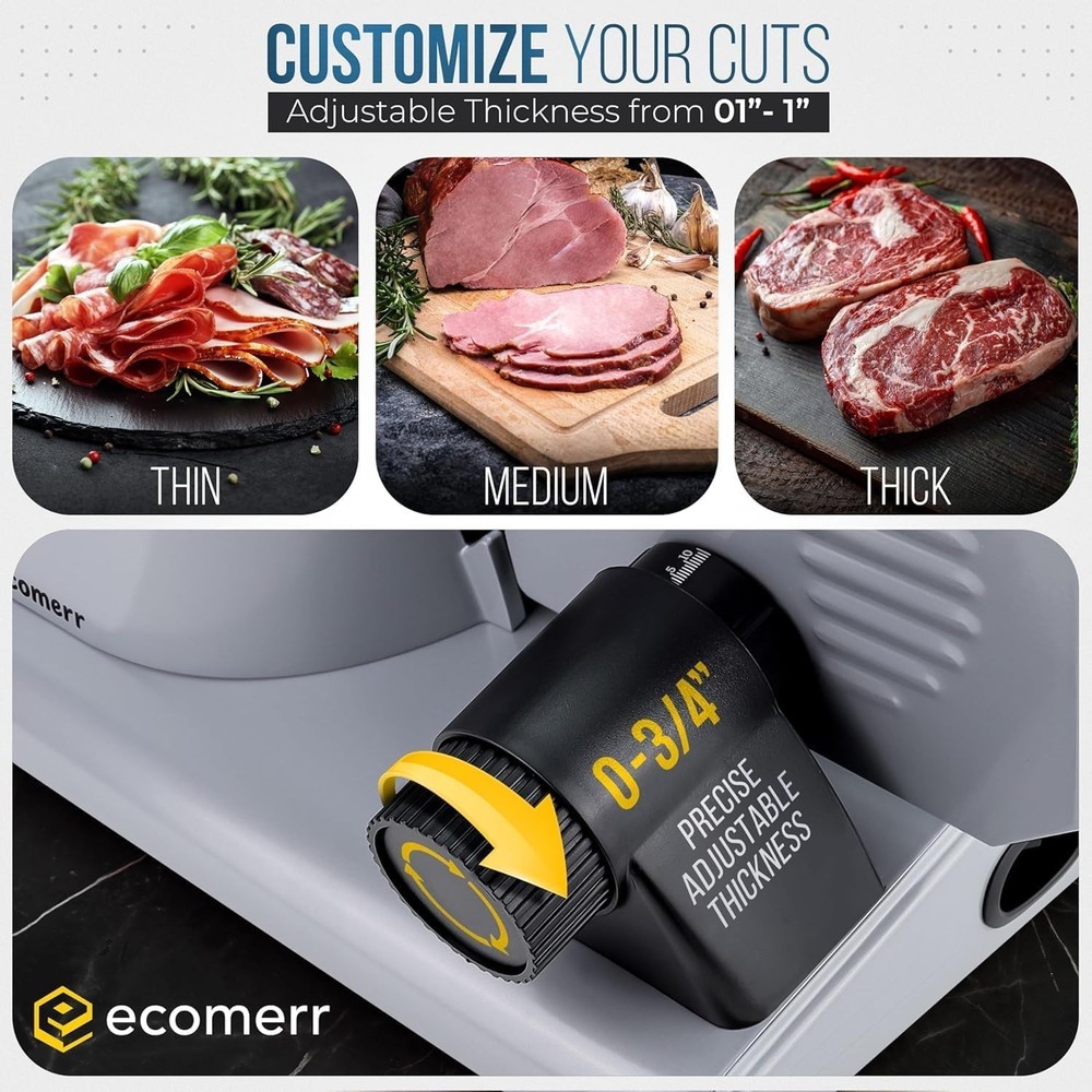 Electric Meat & Cheese Slicer - Compact & Efficient for Every Kitchen