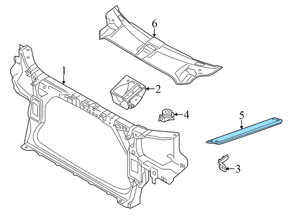2013-2018 AUDI S8 - LEFT CORE Support Mount Bracket / Brace 4H0805861C