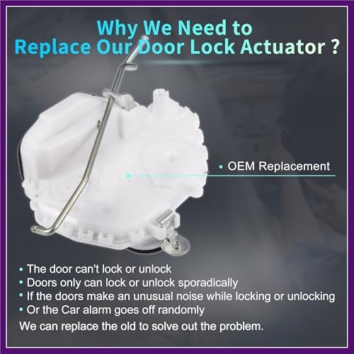 Replacement Front Left Driver Side Power Door Lock Actuator Motor for Acura