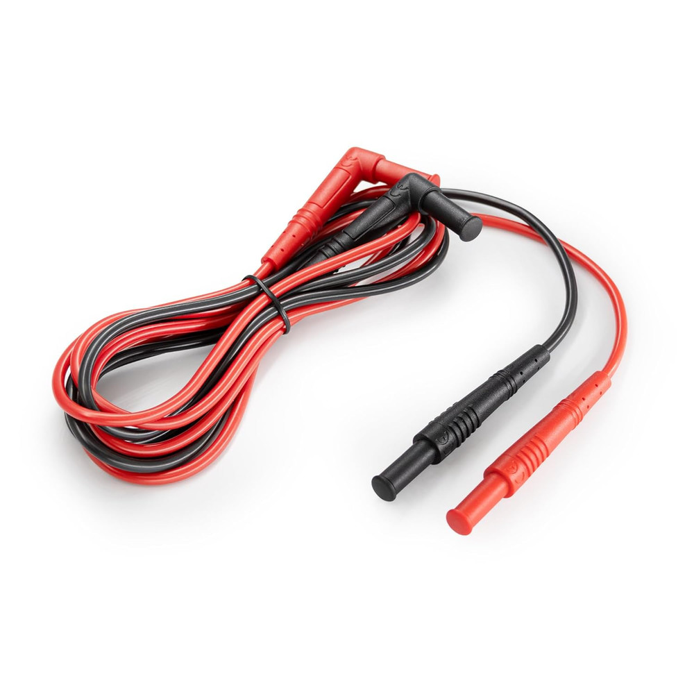 60" Multimeter Insulated Test Leads Soft Silicone Compatible Voltmeter Clamp