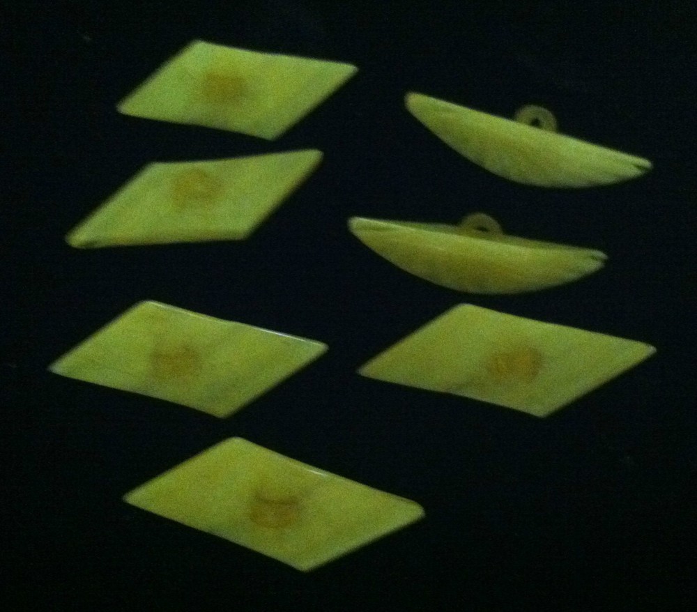 7 Vintage Celluloid Buttons – Unusual Shape