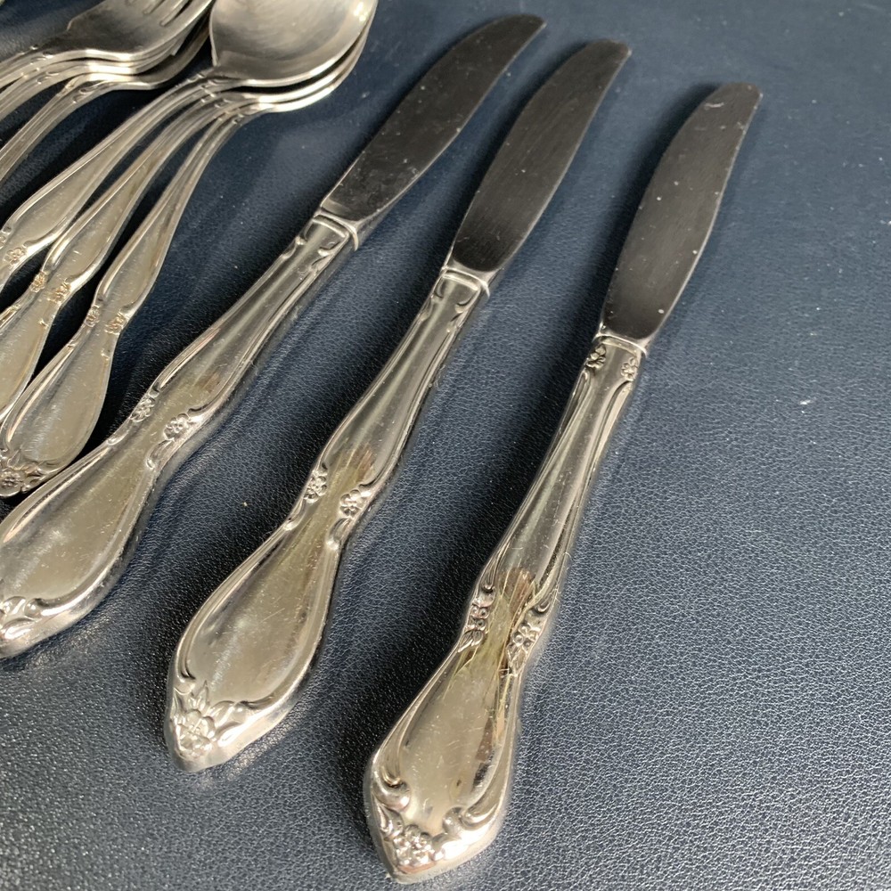 Oneida Community Chatelaine Stainless 3 Place Set (12 Total Pieces).