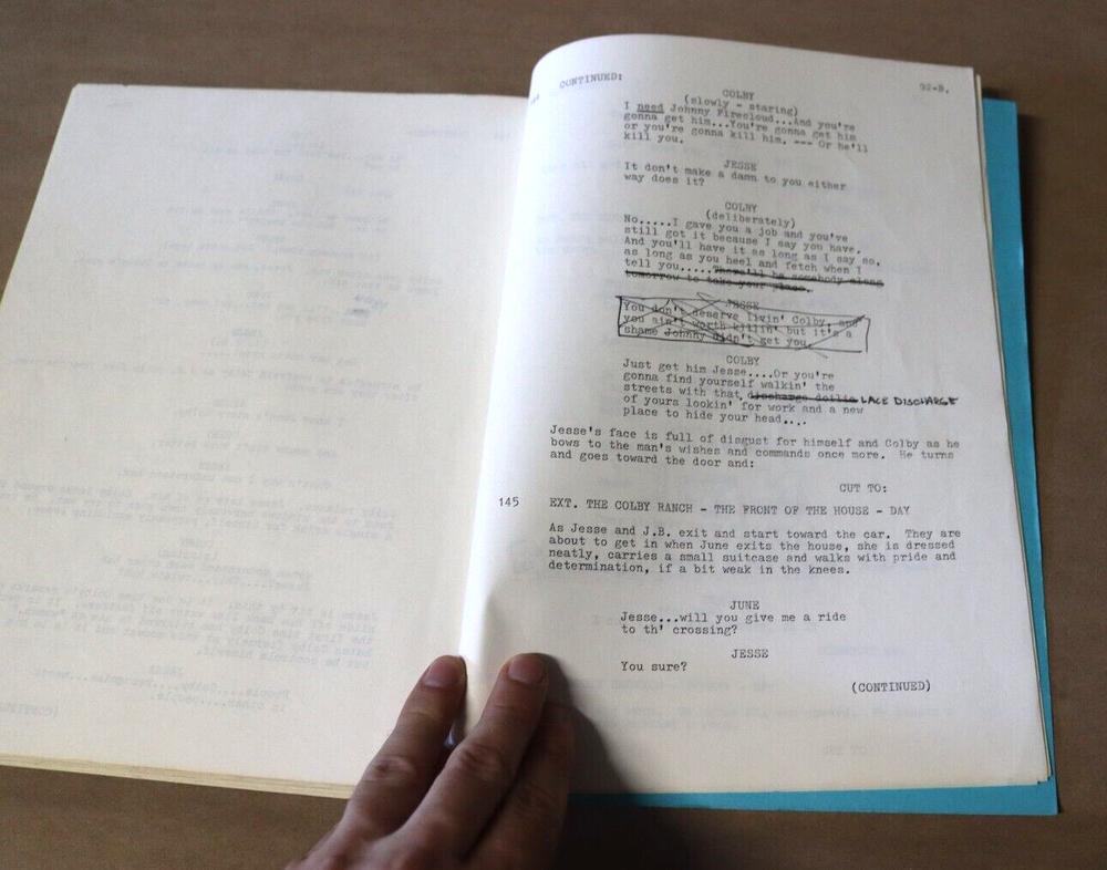 RARE VINTAGE 1975 JOHNNY FIRECLOUD ORIGINAL SCRIPT w/ DIRECTOR NOTES CASTLEMEN
