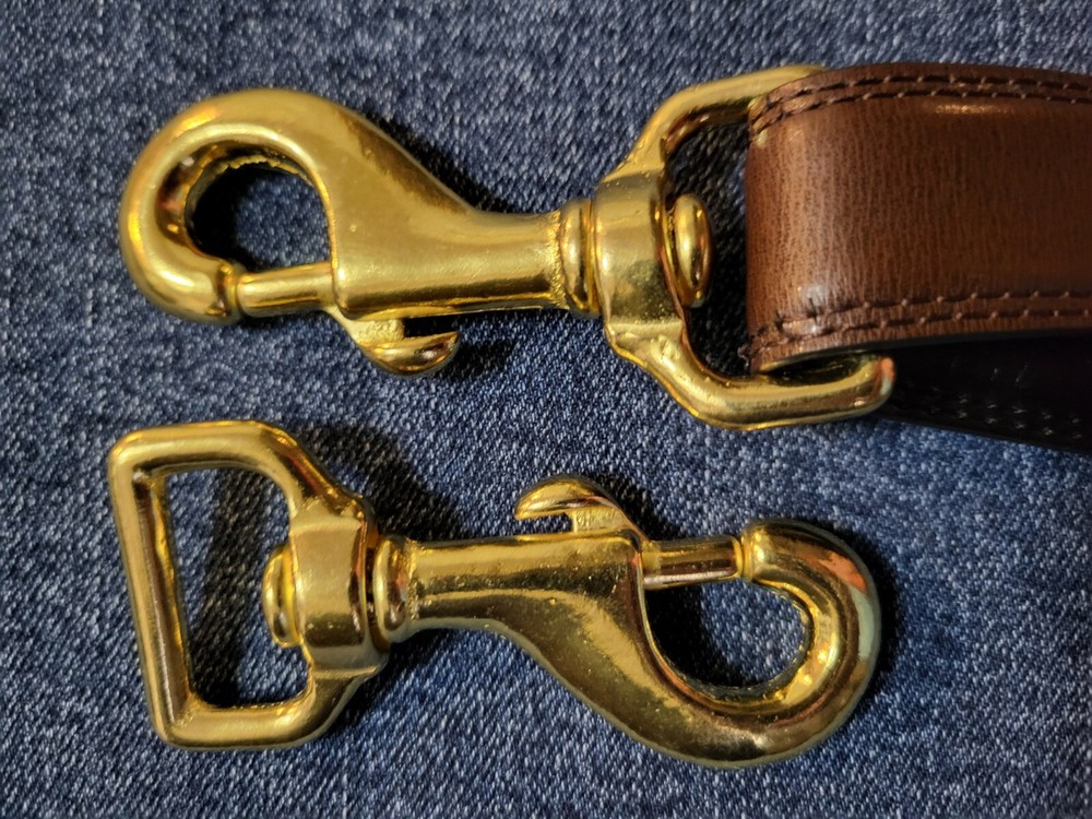 3" Solid Brass Swivel Snap Clip with 1" Strap Square Eye SWL 66 (2 Count)