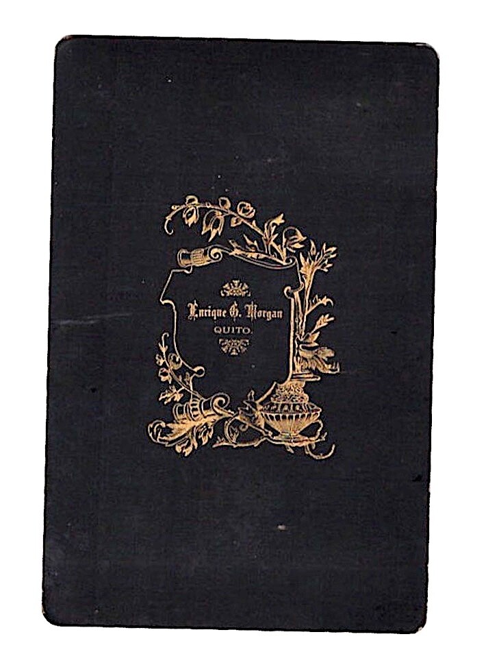 PHOTO Two Men by Enrique G. Morgan c1883 - 1888 Quito Ecuador 5.75x4"Mount PpdUS