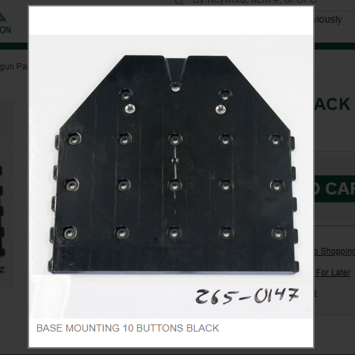 BASE MOUNTING 10 BUTTONS BLACK #265-0147