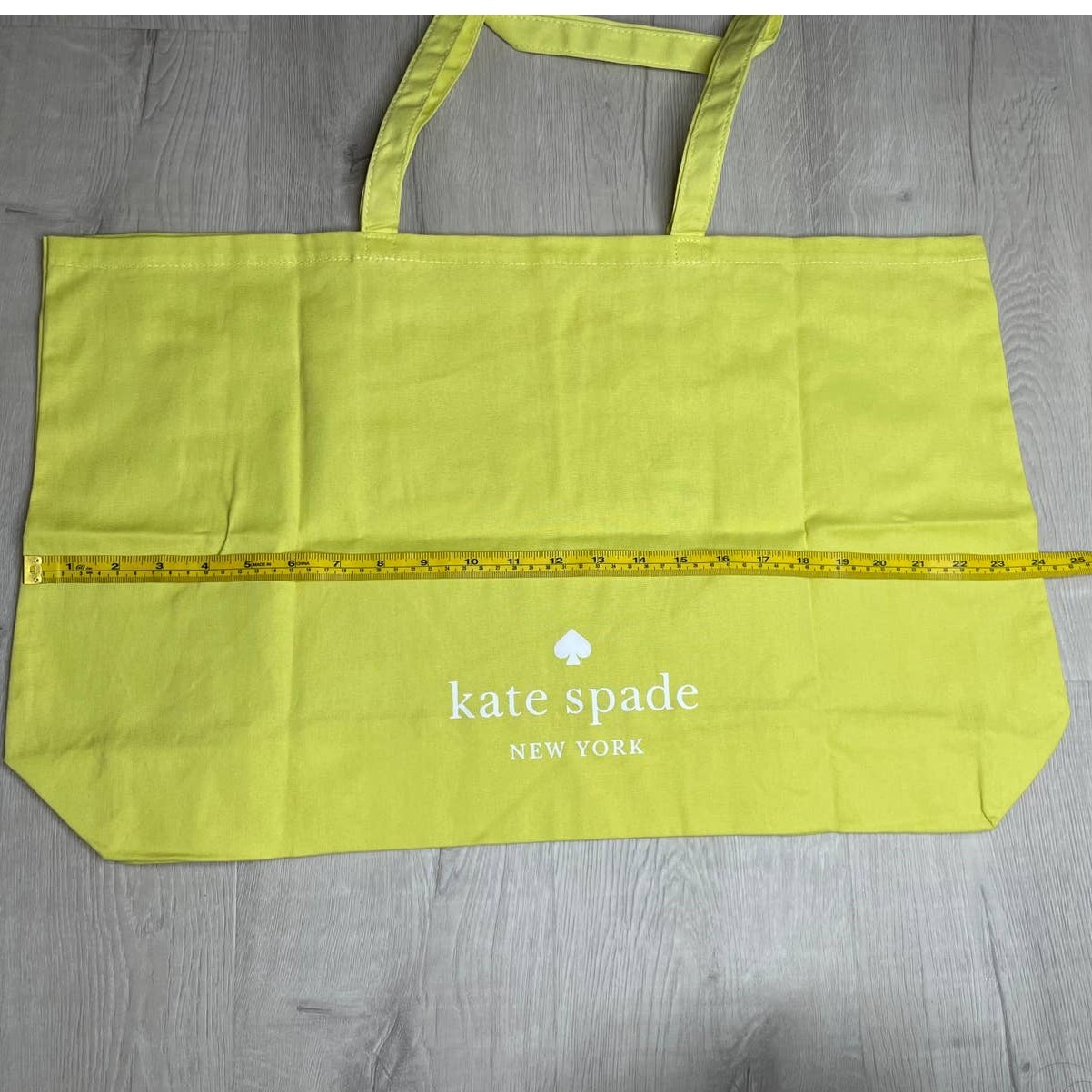 Kate Spade Large Cotton Beach Shop Market Reusable Tote Bag Yellow Foldable