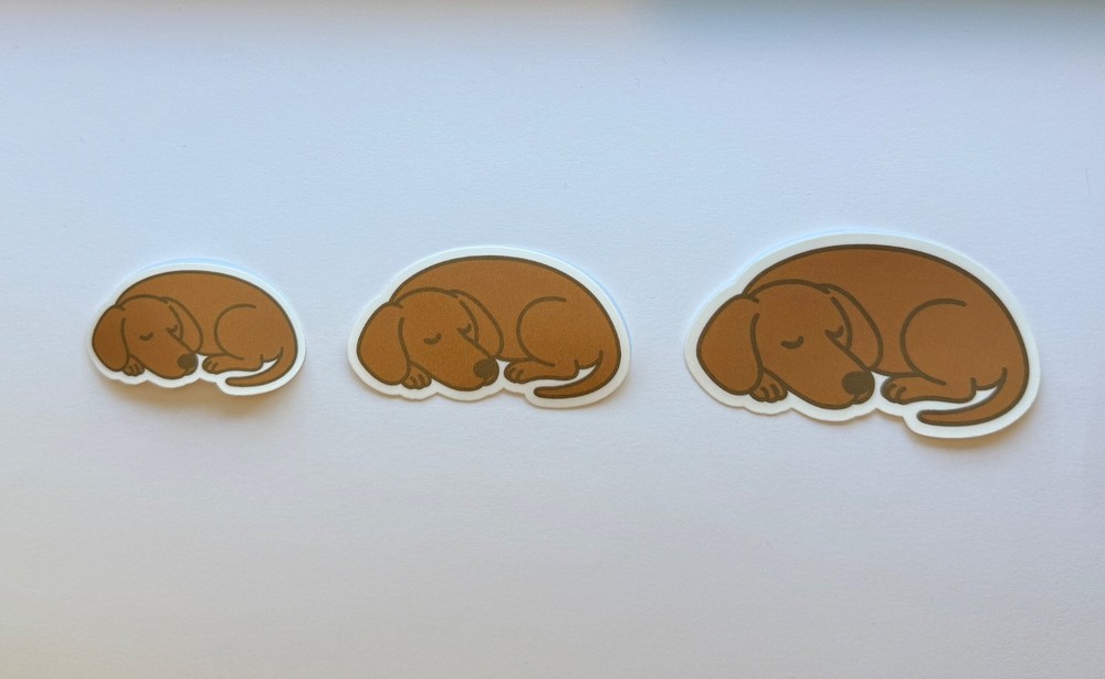 Dachshund Sleeping Sticker