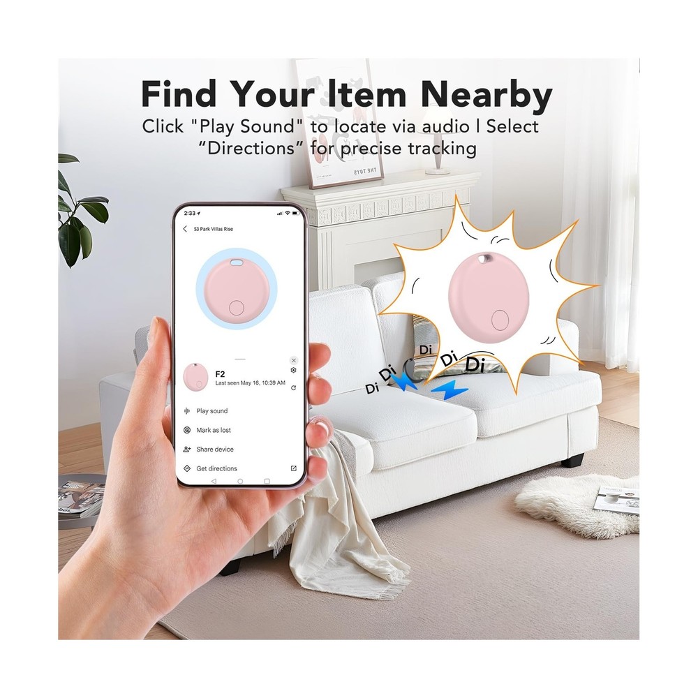 Air Tracker Tag for Android 2 Pack(NOT iOS or Huawei), Bluetooth Item Finder ...