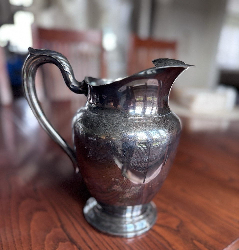 WM A Rogers Water Pitcher With Ice Lip