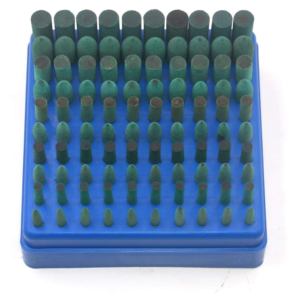 Efficient 100pcs Assorted Rubber Grinding Heads for Smooth Polishing Tasks