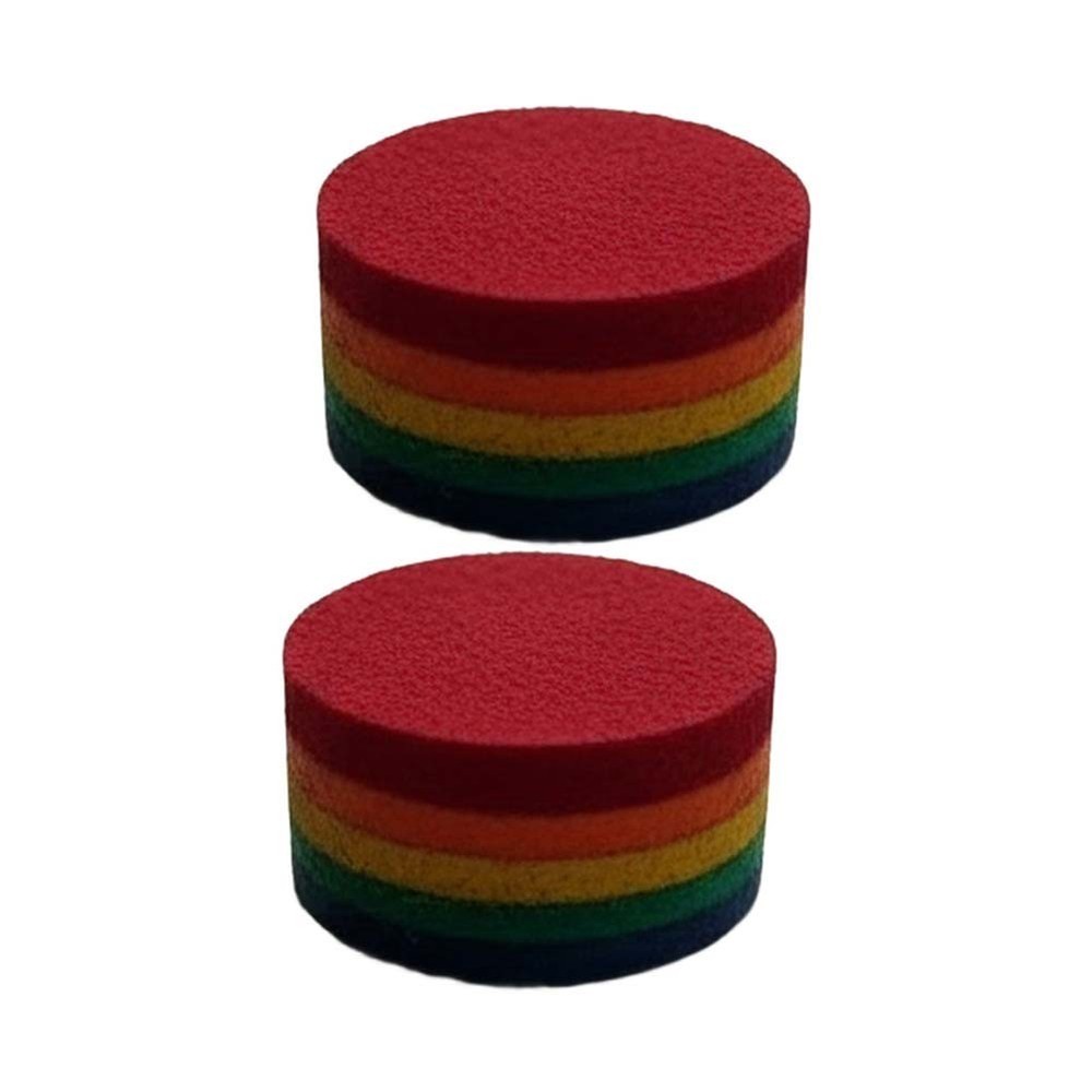 2pcs Leather Cue Tips 14mm 6 Layer Medium Stiffness for Pool Cue Replacement