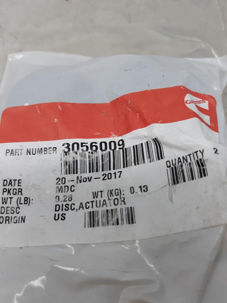 Cummins 3056009 Actuator Disc Genuine OEM 2pack