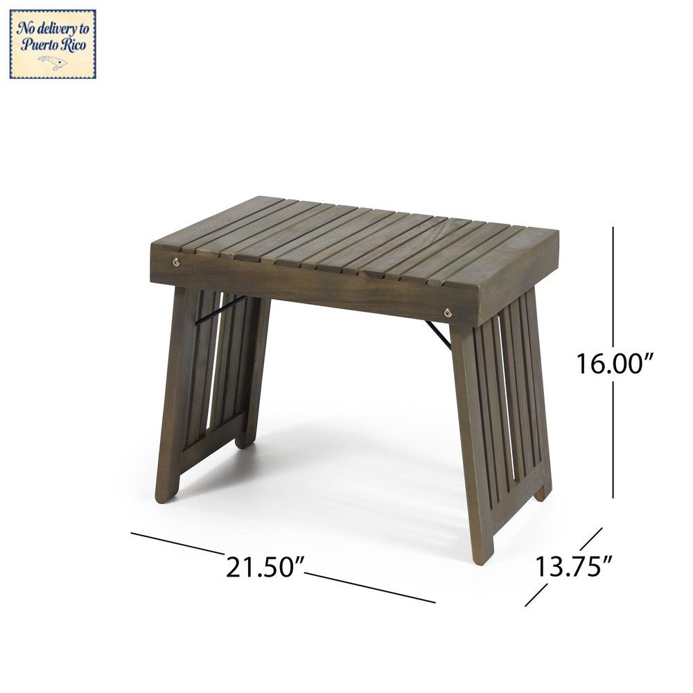 Kyoto Outdoor Folding Side Table Gray