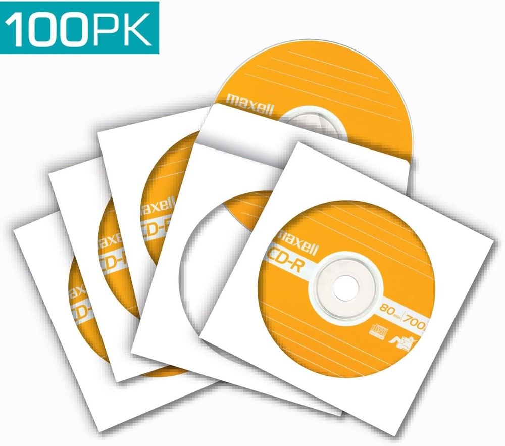 Maxell CD/DVD Storage Sleeves White