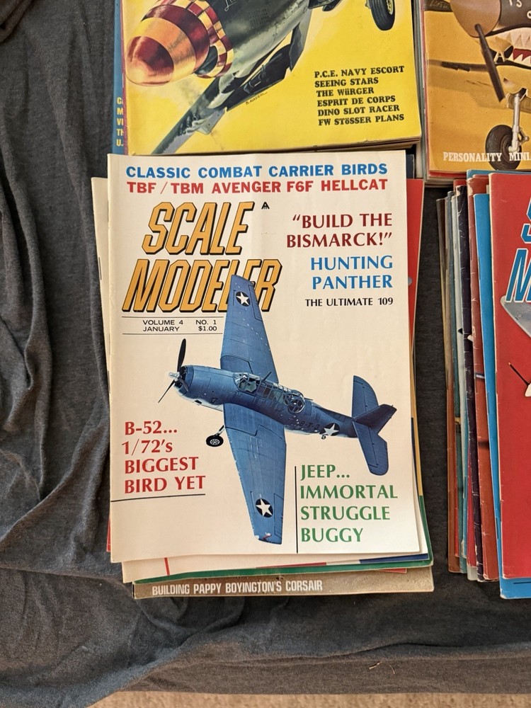 Scale modeler,First issue,First 7 Year complete set 1966-72,vol 1,no 3 missing