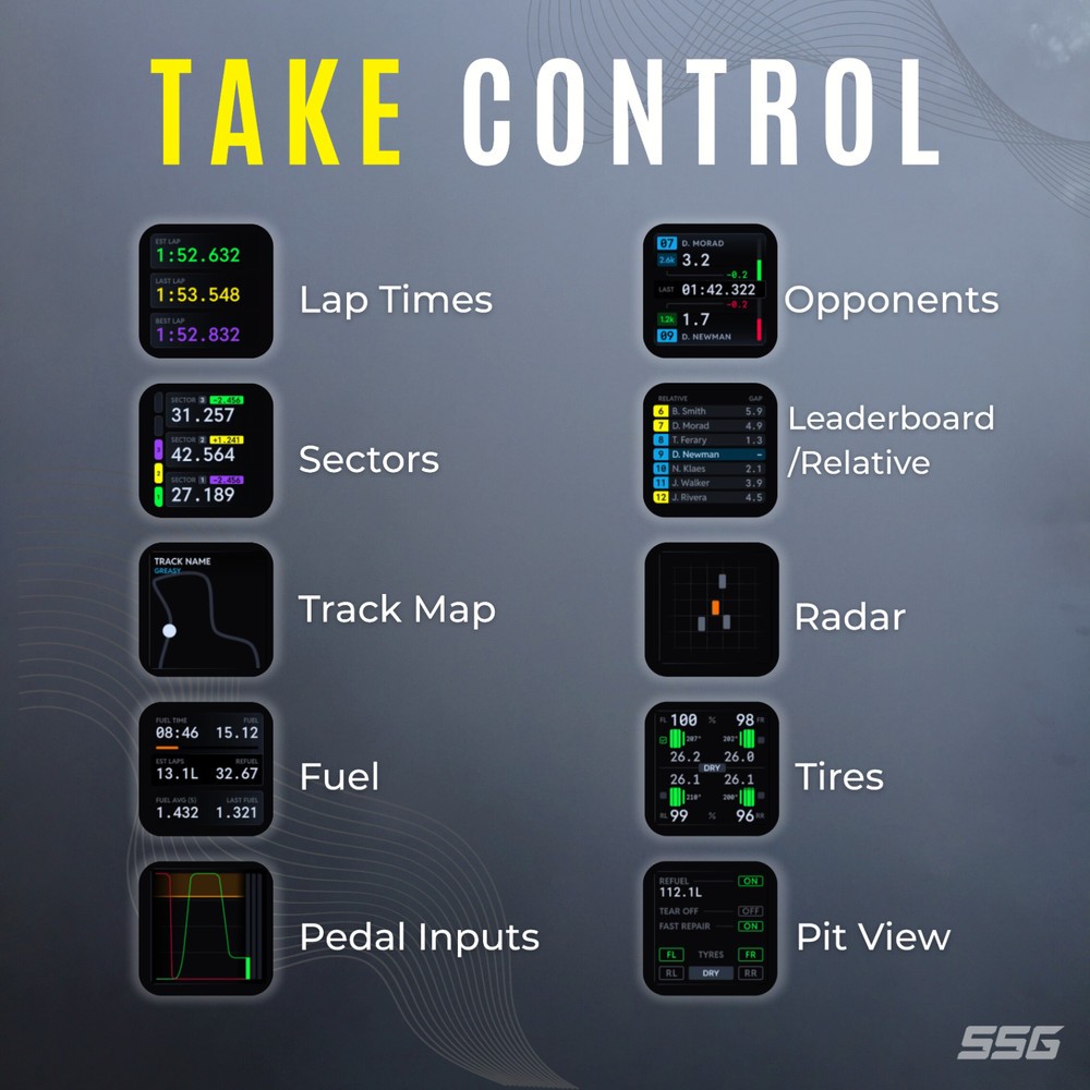 6.8 Inch Touchscreen Stream Deck Plus Combo Racing Dashboard for Sim Racing Rig