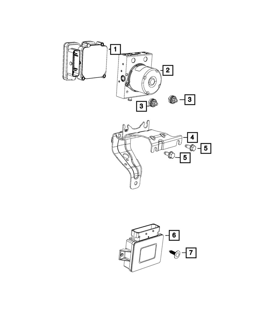 Genuine Mopar Anti-Lock Brake Control Unit 68304567AA