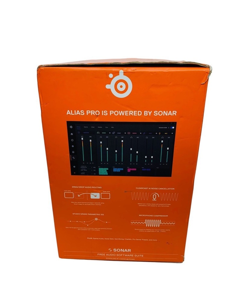 SteelSeries Alias Pro Combo Desktop Microphone Includes Accessories(READ)