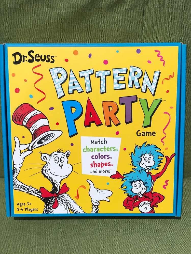 Dr. Seuss Pattern Party Game- Ages 3+ New