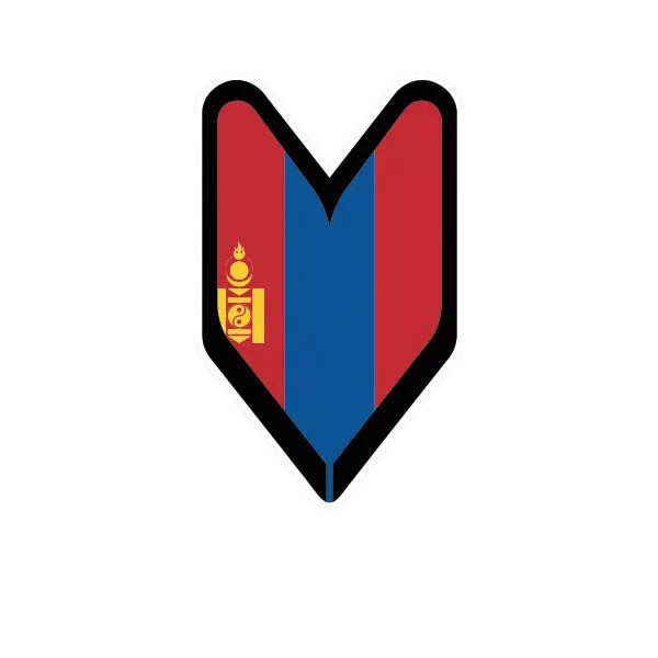 Mongolian Driver Badge Sticker Decal