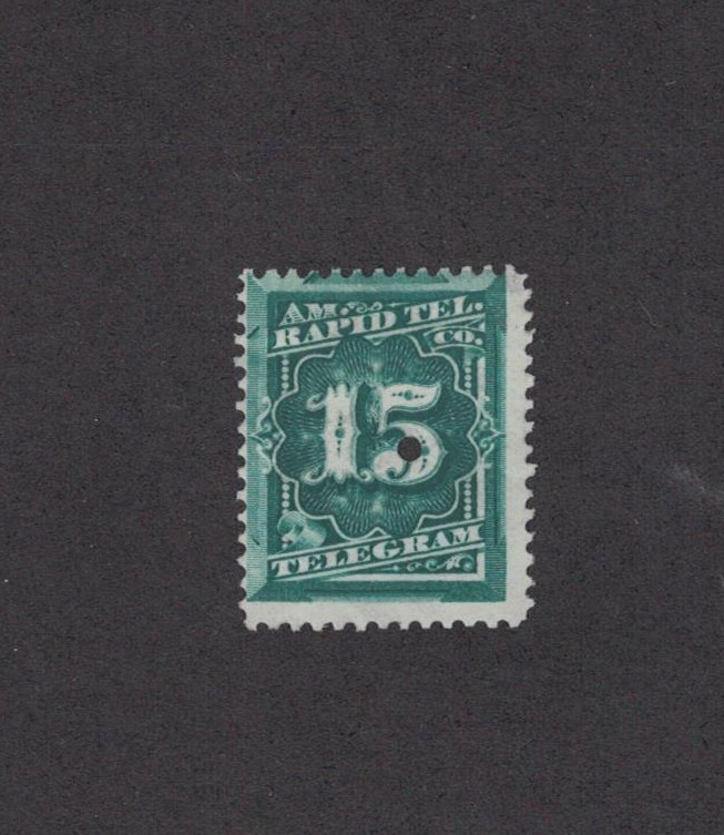 Scott 1T5 Telegraph Stamp. Single  Punched.   #02 1T5