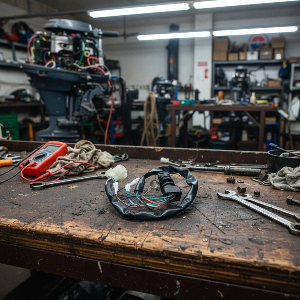 Marine Engine Key Switch Assembly Easy Installation for DIY Enthusiasts