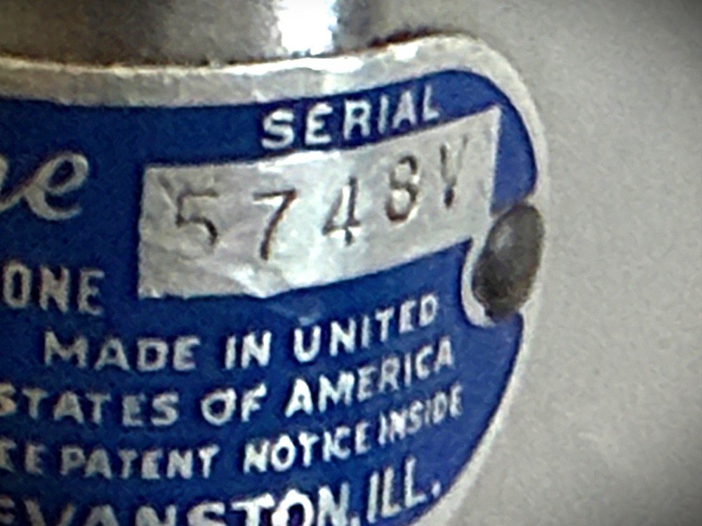 Vintage 1957's Shure 55S Dynamic Microphone, working great w/cable-stand-nice!