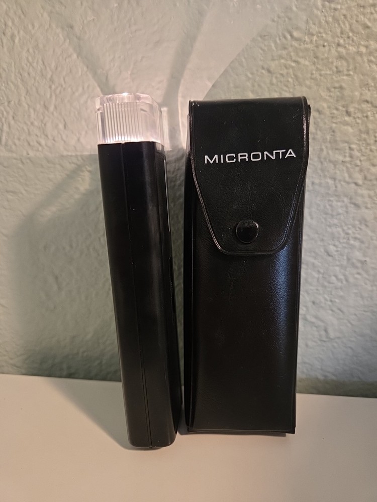 Micronta 30X Lighted Pocket Microscope Magnifying Glass & Case Tested VTG EUC