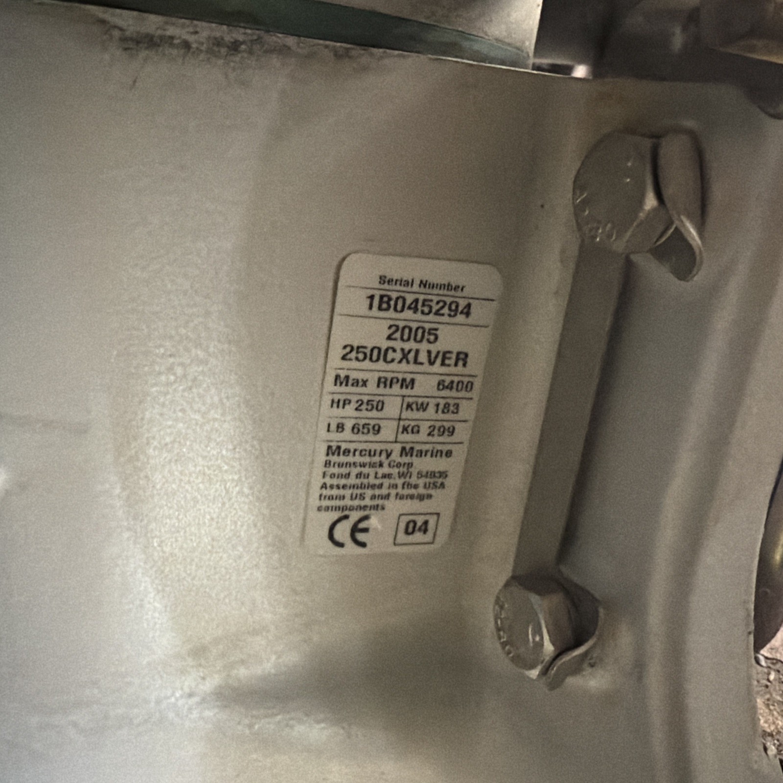 Mercury Verado 200-275HP Freshwater Powerhead L6 2005-2007 Running Take Off