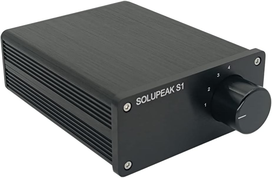 Solupeak 4-Way RCA Stereo Audio Switch Box