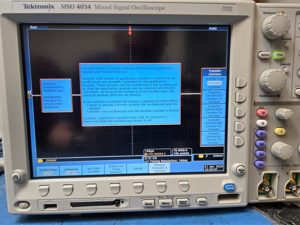 Tektronix Oscilloscope MSO4034