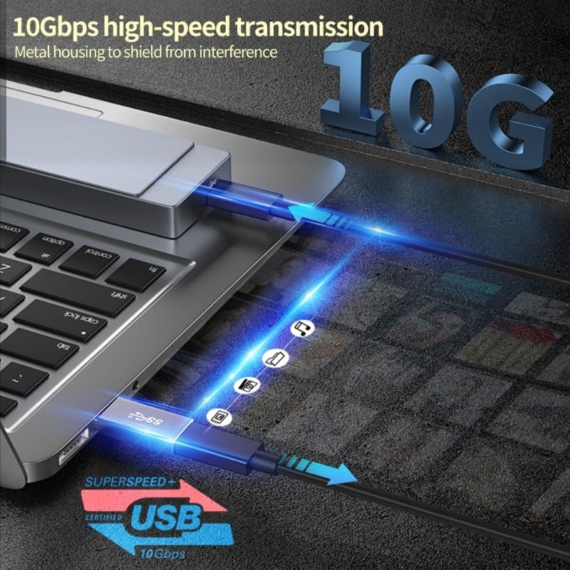 ULTIENCE [10Gbps] One-Sided High-Speed USB 3.2 Gen 2 Single-Chip Silver