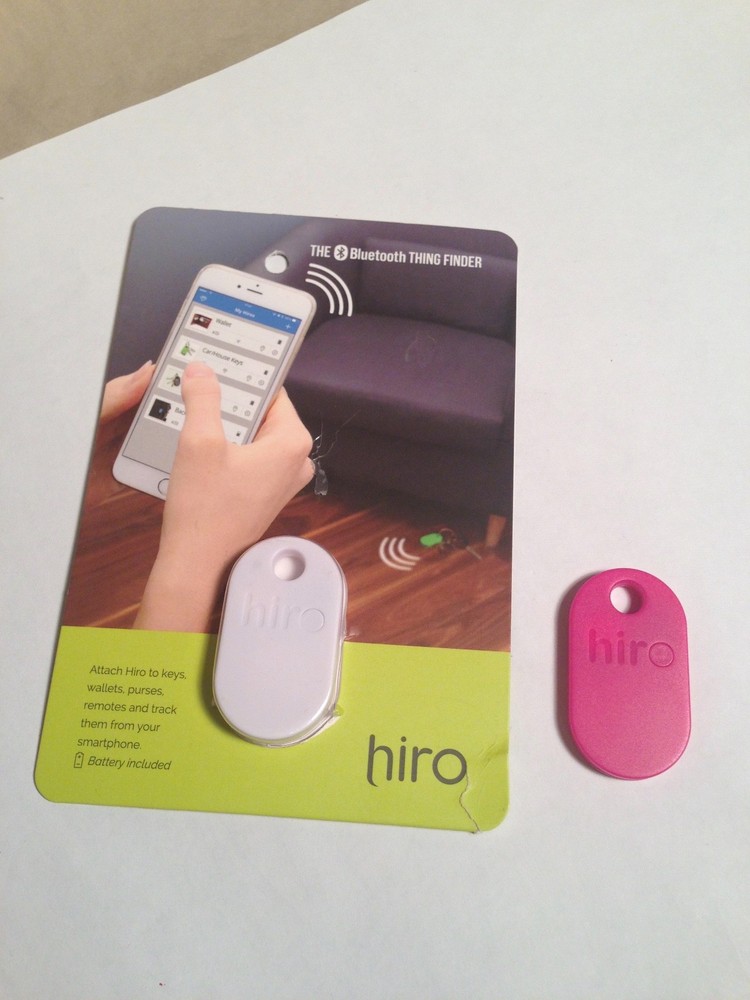 2 Hiro Bluetooth 4.0 Tracking Devices Lot , White & Pink