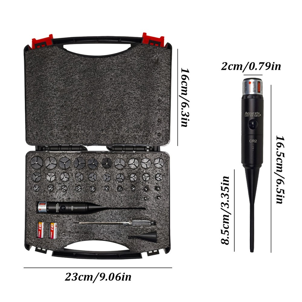 Professional Red Laser Bore Sight Kit for Multiple Caliber Upgraded Bore Sighter