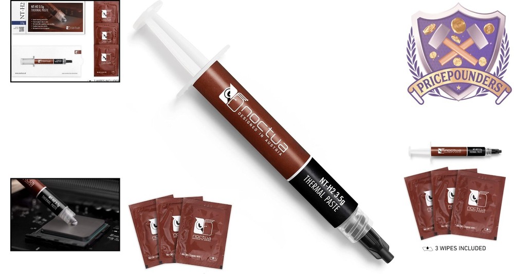 Compact Thermal Paste with 3 Cleaning Wipes - Maximize Desktop Performance 3.5g