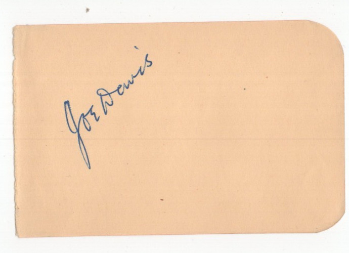 Joe Davis Signed Page / Autographed Snooker Player