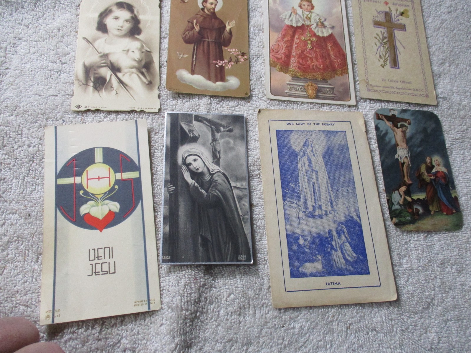 12 VINTAGE RELIGIOUS PRAYER HOLY CARDS catholic Christian 1930s-40s