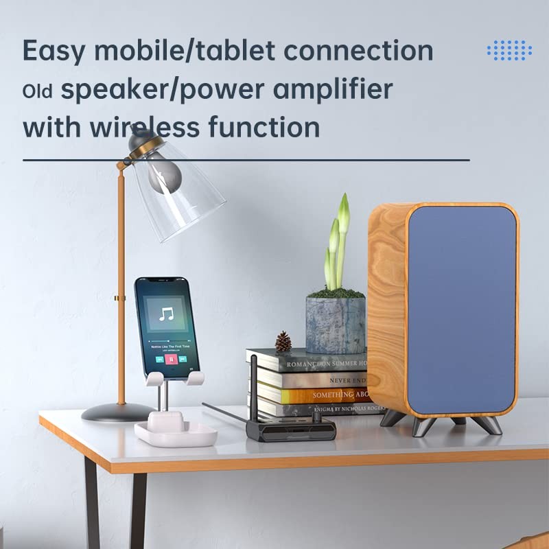 Bluetooth 5.3 Receiver, RCA Bluetooth Adapter for Home Stereo, Support Optica...