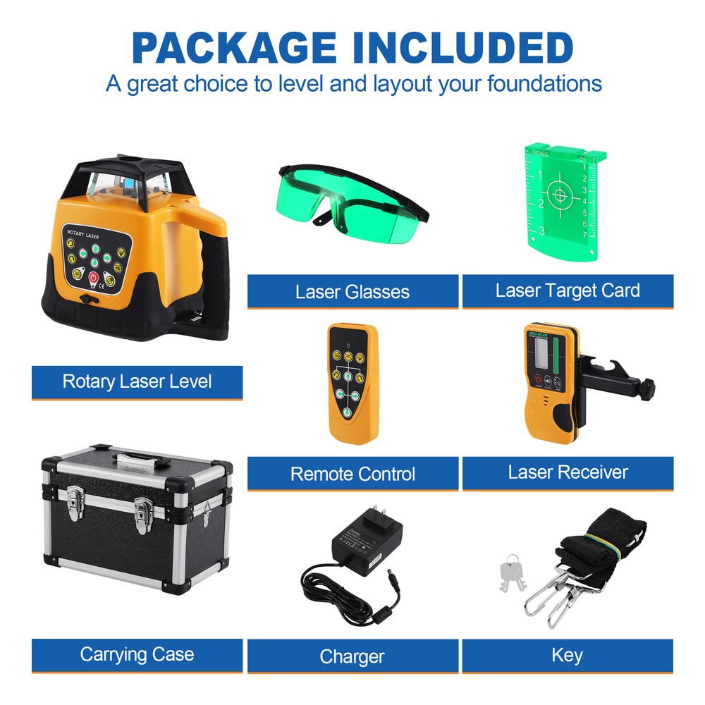 Automatic Self Leveling Green Rotary Laser Level Kit 360° Laser Measuring