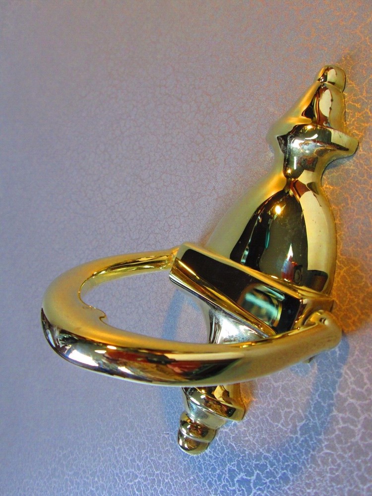 Solid Brass Door knocker Colonial with hardware