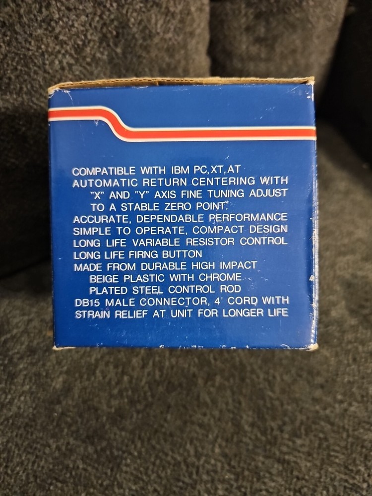 Vintage PC Accessories Wired Joystick Gaming Controller 2 Button Model 19005 HTF