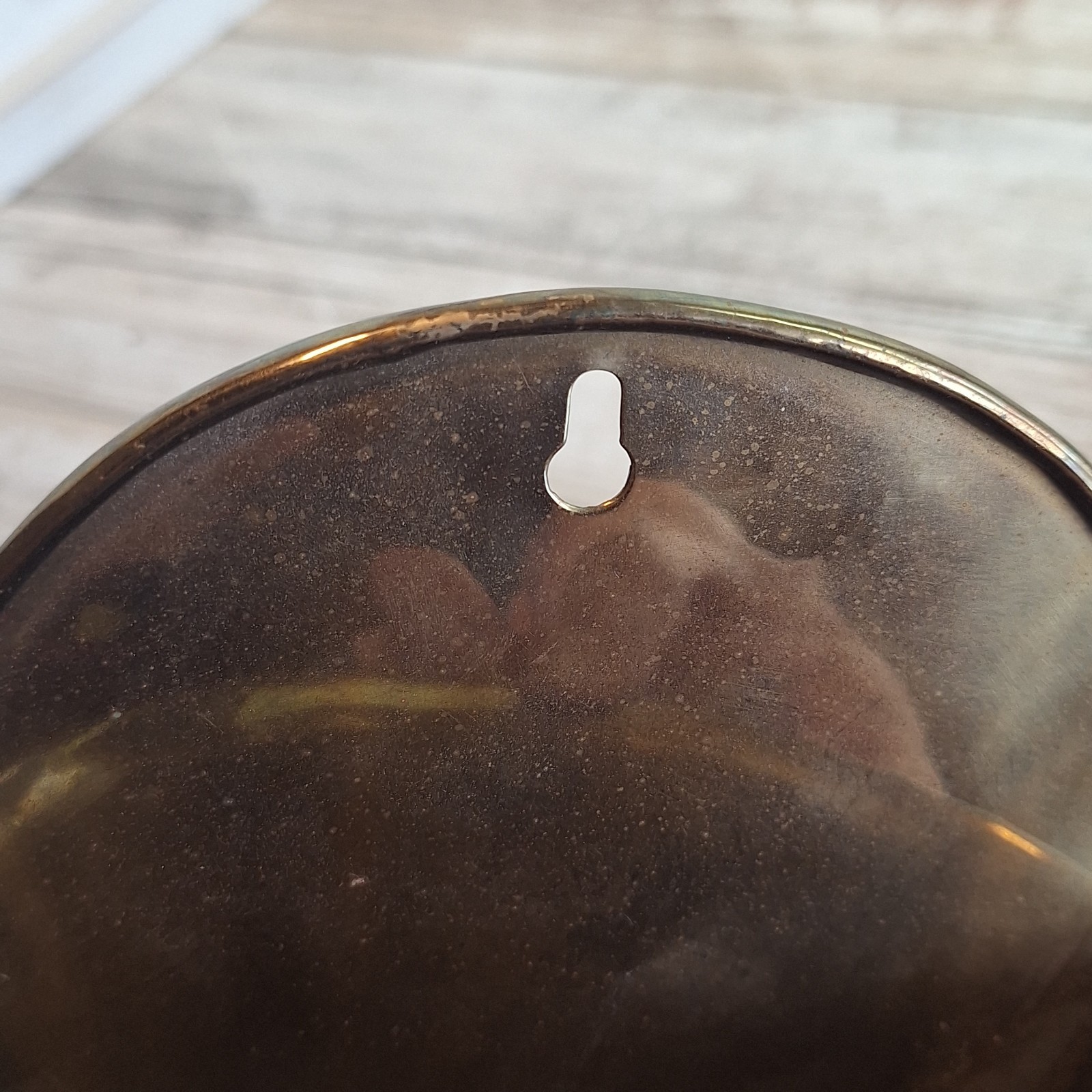 Vintage Brass Wall Hanging Planter Made In India 7"Tall Hosley International